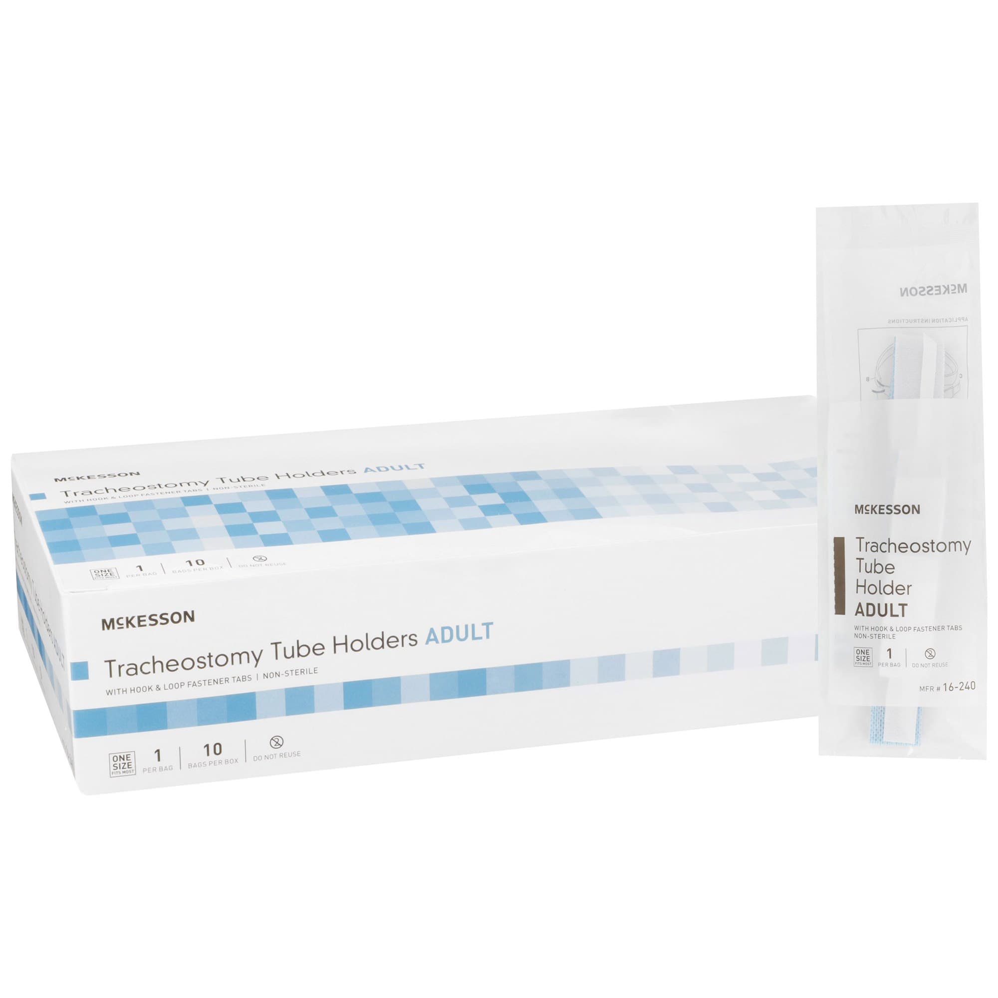 McKesson Tracheostomy Tube Holder Adult, One Size Fits Most - Case of 100 - Image 1