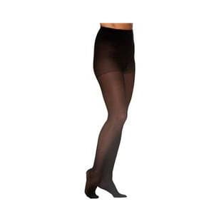 Sigvaris Women's Style Sheer Closed Toe Compression Pantyhose, 15-20mmHg Small-Long, Black - Pair - Image 1