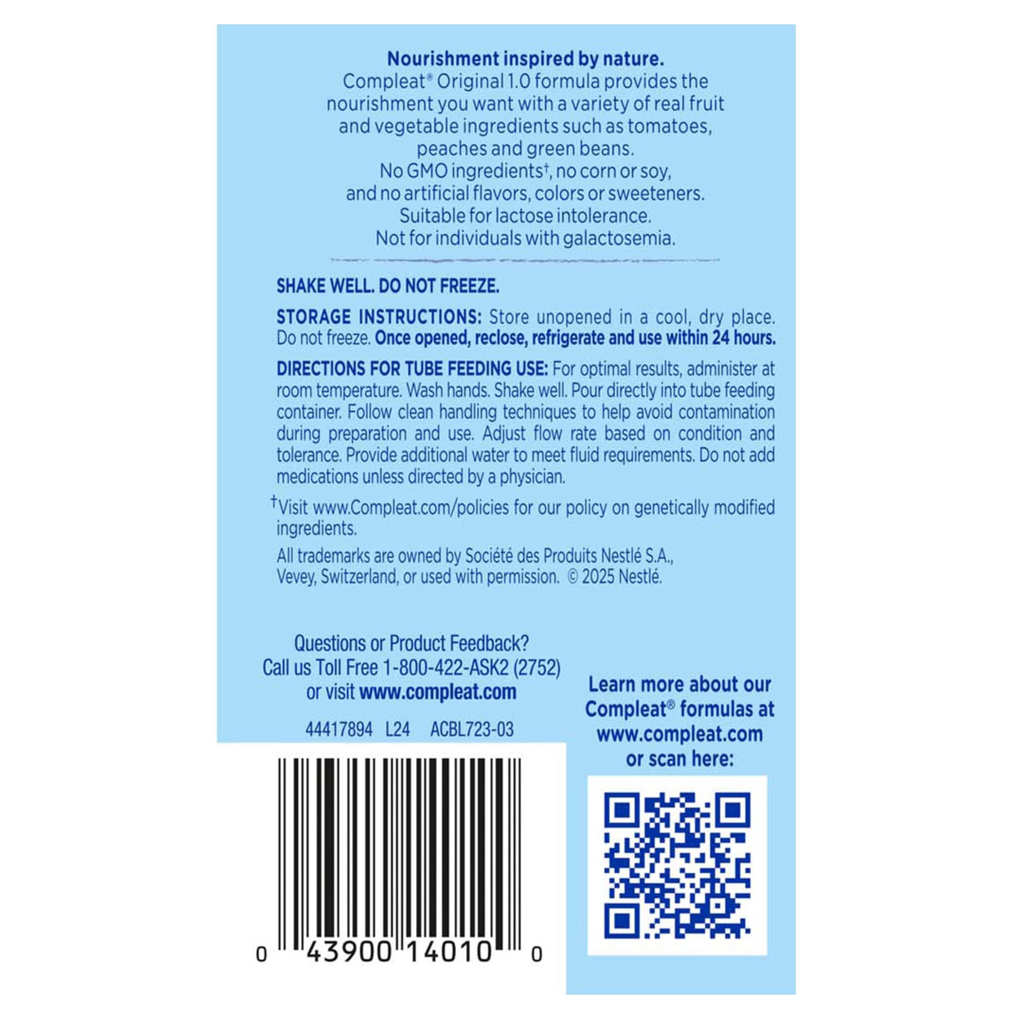 Compleat Original 1.0 Milk-Protein Based Tube Feeding Formula - Image 4