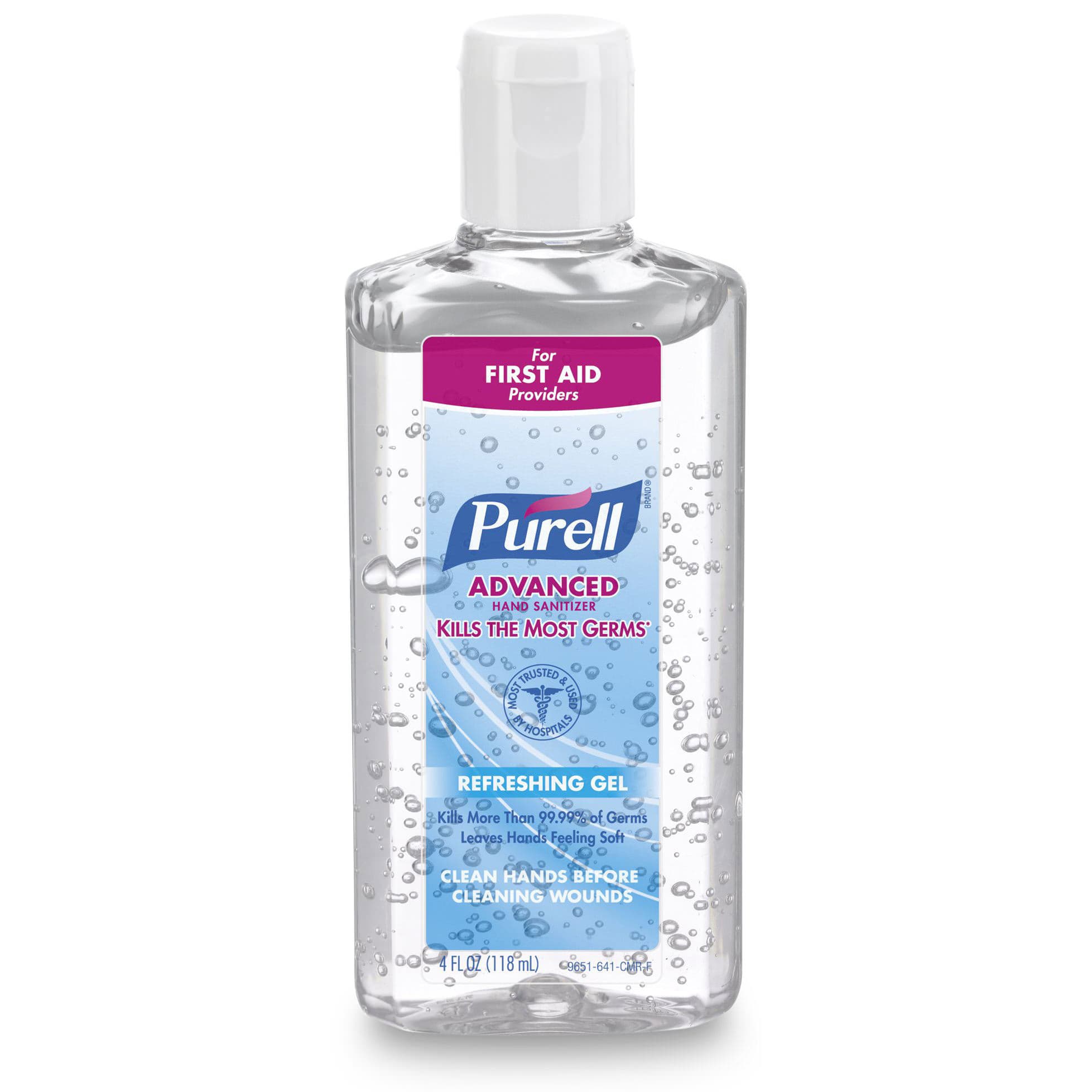 Purell Advanced Hand Sanitizer Gel, Flip Top Bottle, 4 oz - Case of 24 - Image 1