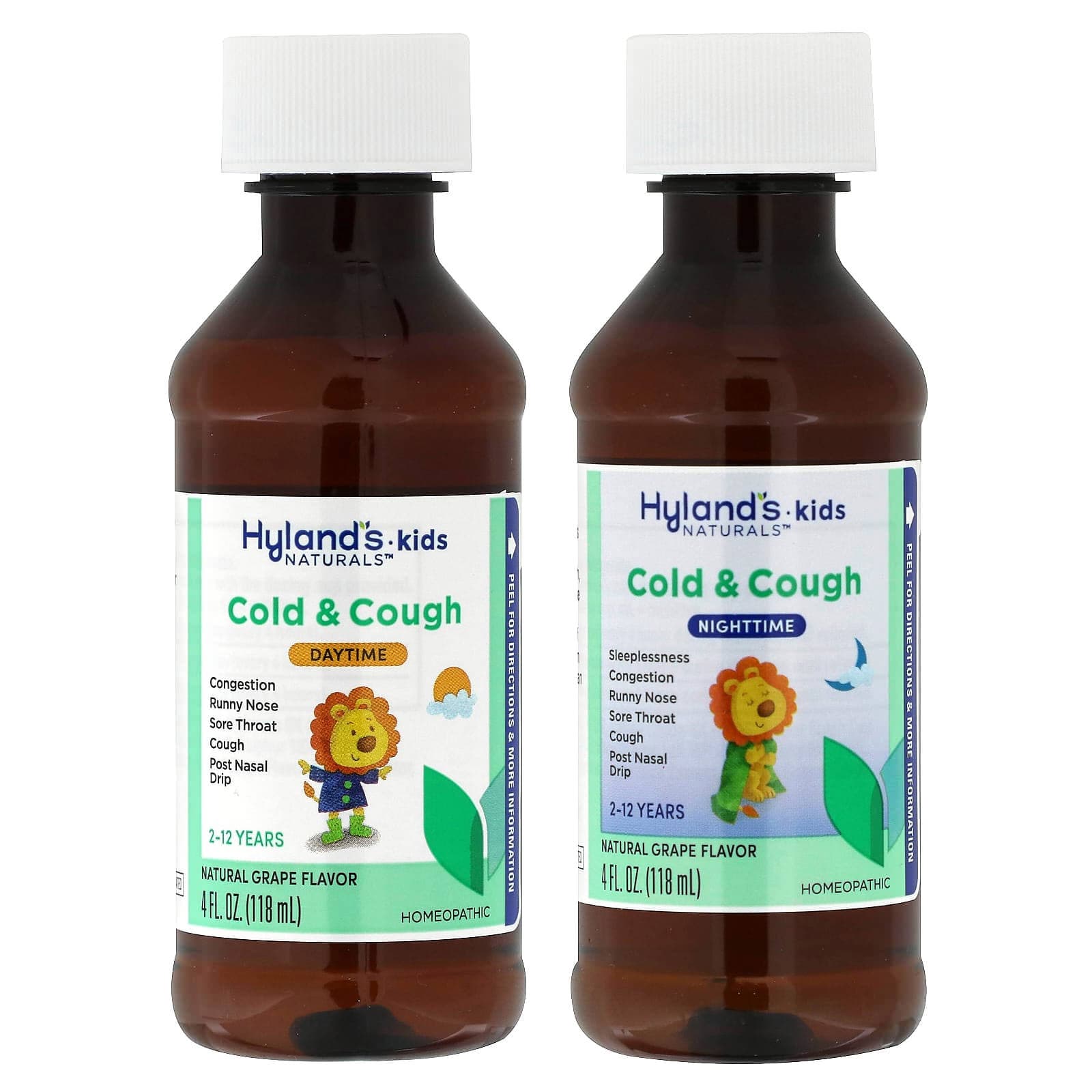 Hyland's Kids, Cold & Cough Combo Pack, Daytime/Nighttime, Grape Flavour, 8 oz - Each - Image 3