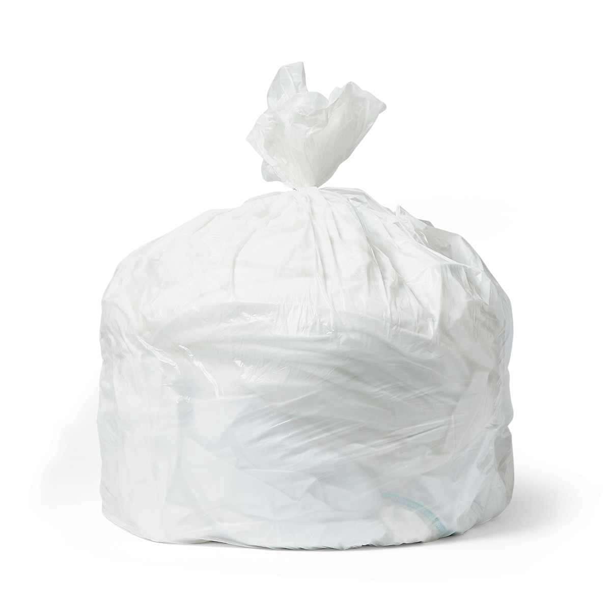 Medline White-density Trash Can Liners, 30 x 36 Inch, 20-30 gal, .80 Mil, Roll - Case of 200 - Image 1
