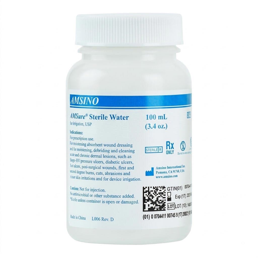 AMSure Sterile Water for Wound Irrigation, 100 ml - Each - Image 1