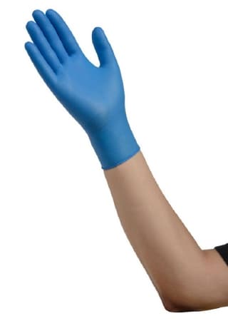 Esteem Tru-Blu Stretchy Nitrile Powder-Free Exam Glove, Blue, Medium - Case of 1500 - Image 1