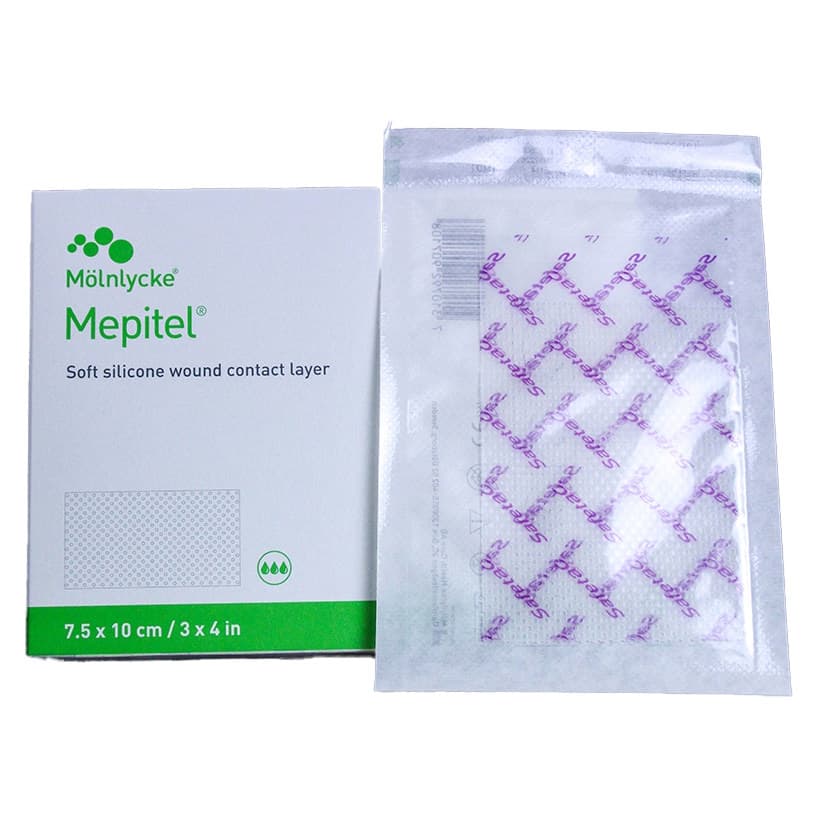 Mepitel Transparent Soft Silicone Wound Contact Layer Dressing, 3 x 4 Inch - Box of 10 - Image 1