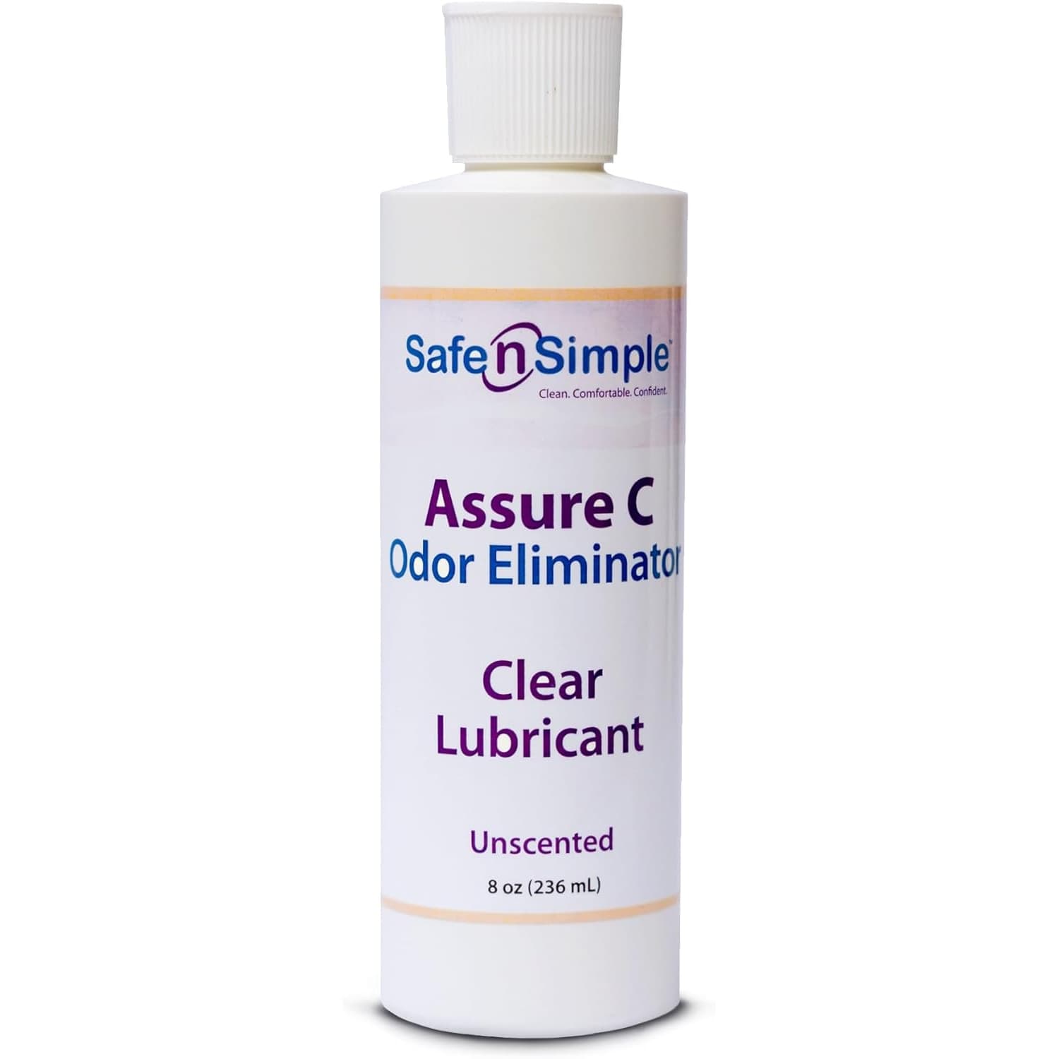 Safe n' Simple Assure C Lubricant Clear Ostomy Deodorant, 8 oz Bottle - Case of 12 - Image 1