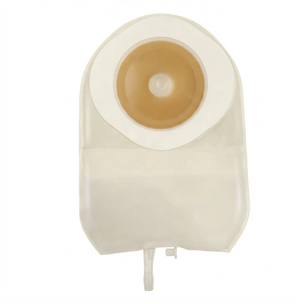 ActiveLife 1-Piece Convex Urostomy Pouch, 1/2 Inch - Box of 10 - Image 1