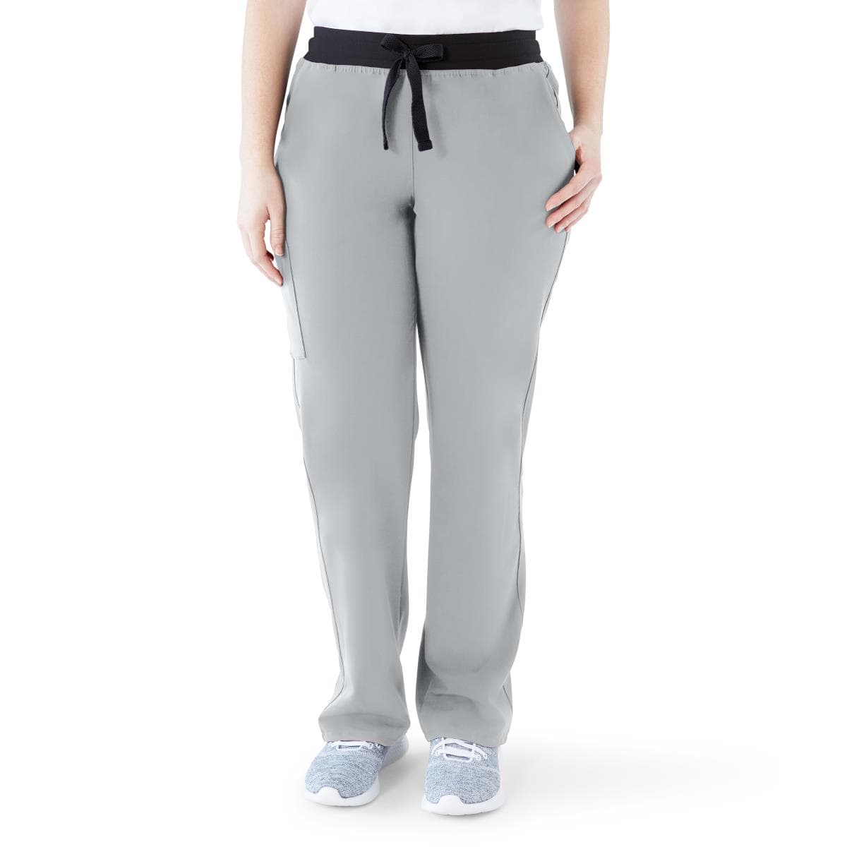 Medline Varick AVE Women's Petite Scrub Pant, Gray, 2XLarge - Image 1