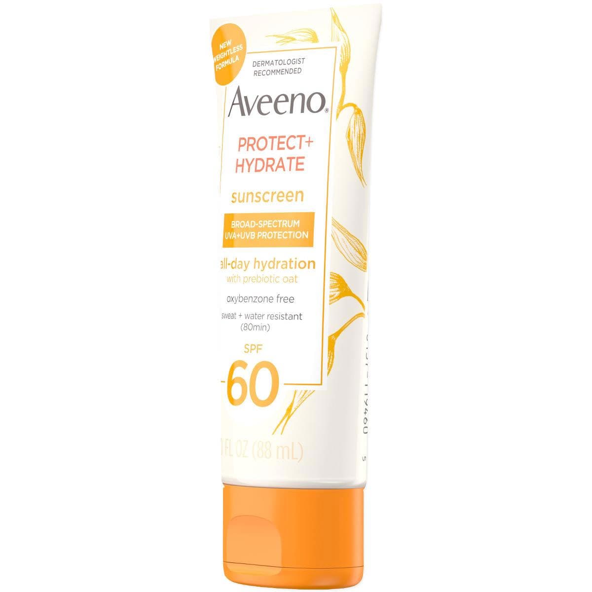 Aveeno Protect + Hydrate Sunscreen, SPF 60, 3 oz - Case of 12 - Image 1