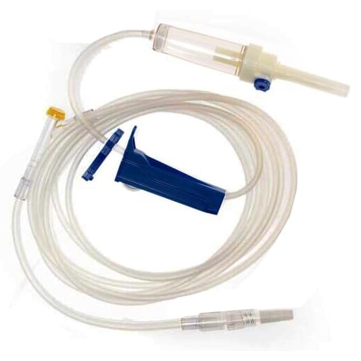 100" length, slide clamp, roller clamp, one distal Y-Site - Image 1