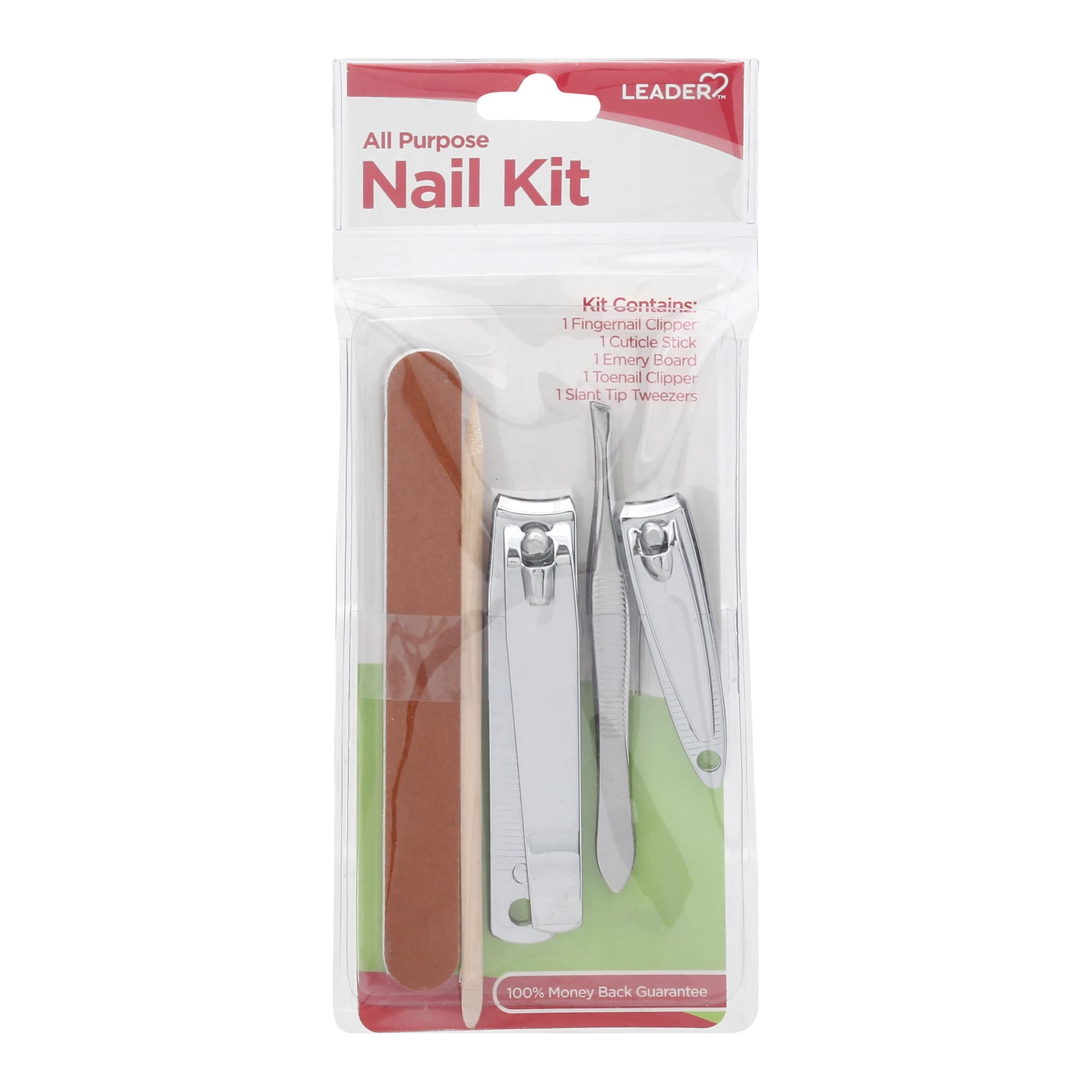 Leader All-Purpose Nail Kit with Pouch - Box of 30
