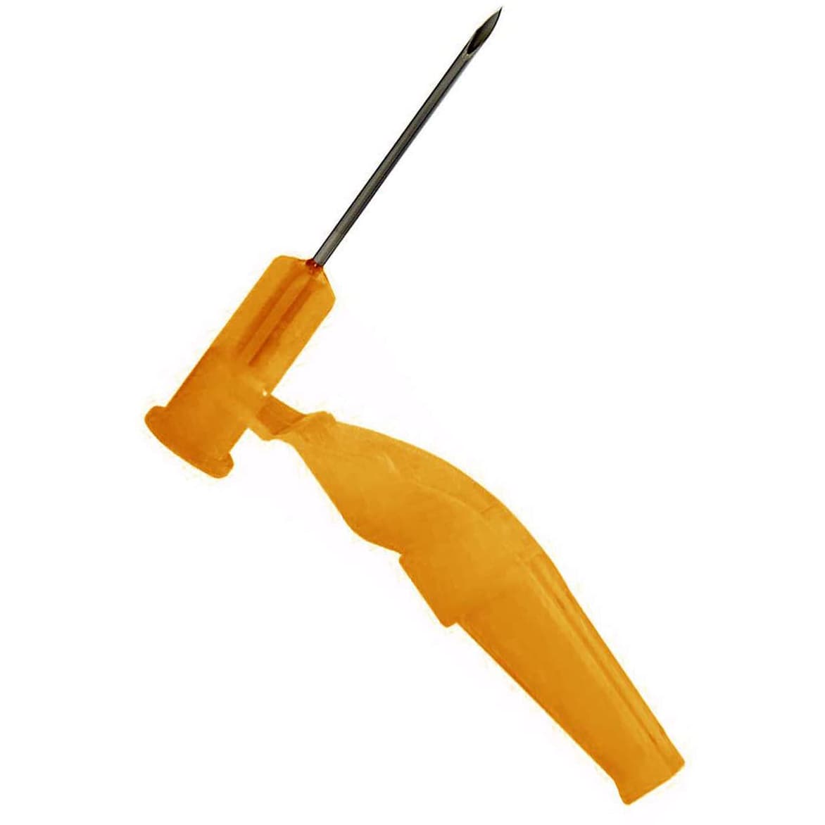Needle-Pro EDGE Safety Hypodermic Needle, Orange, 25 Gauge, 1-1/2 Inch - Case of 1000 - Image 1