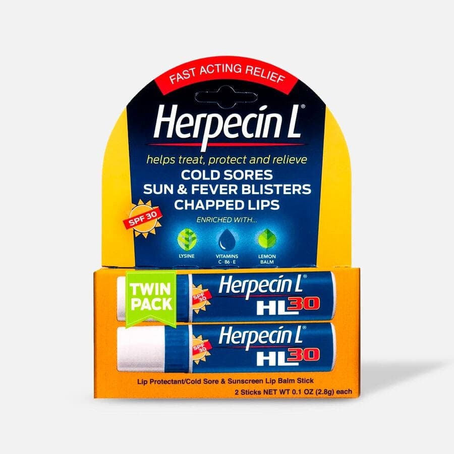 Herpecin-L Cold Sores & Sunscreen Lip Balm, Twin Pack - Each - Image 1