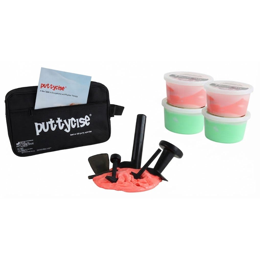 Puttycise Theraputty Tool Set, Moderate, Red And Green - Image 1
