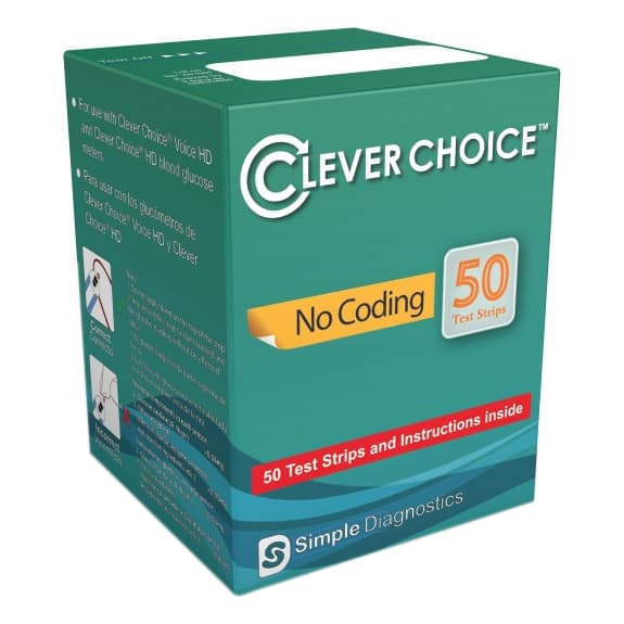 Clever Choice Blood Glucose Test Strips - Box of 50 - Image 1