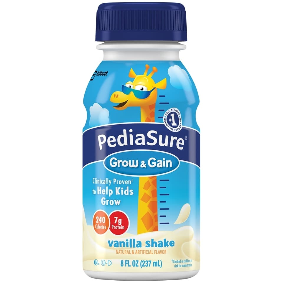 PediaSure Grow & Gain Pediatric Oral Supplement, Vanilla, 8 oz. Bottle - Each - Image 1