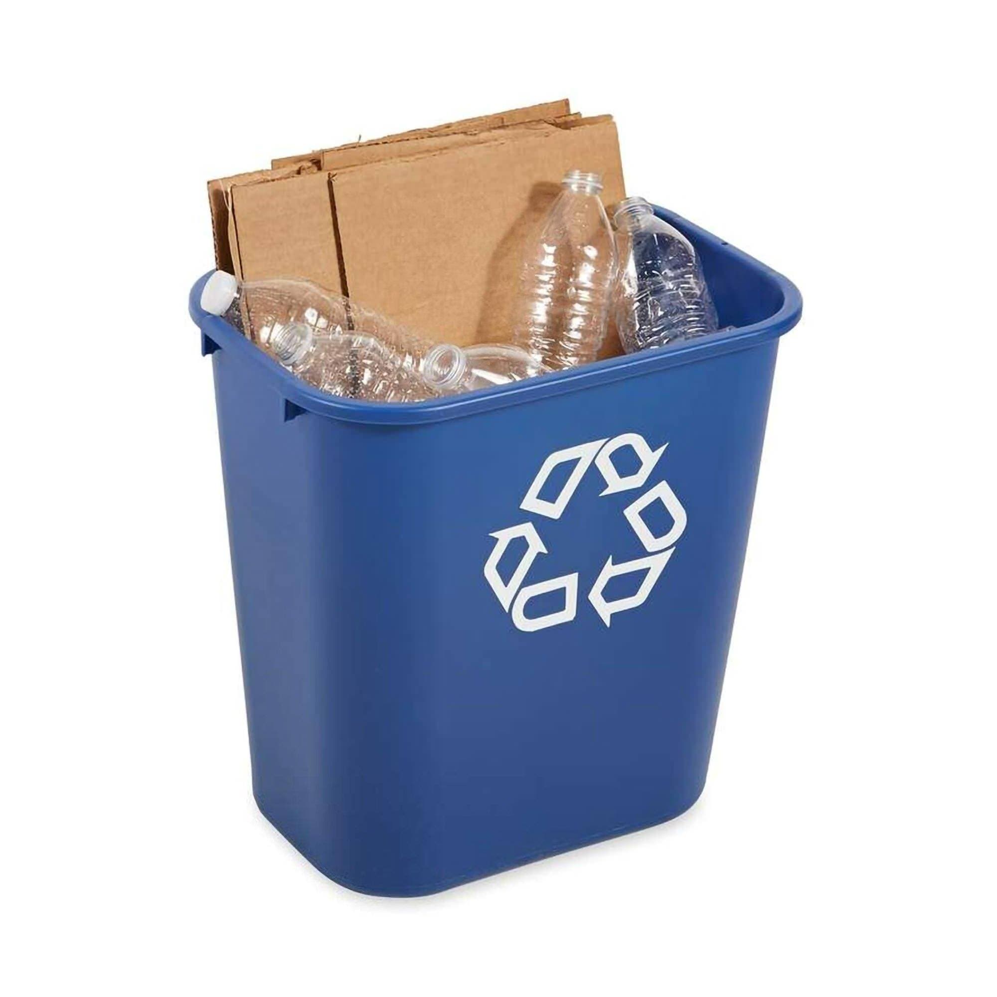 Deskside Recycling Plastic Container, Blue, 28 Quart, 7 Gallon - Each - Image 2