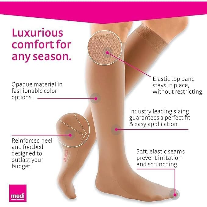 Mediven Comfort Standard Calf High Compression Stockings - Image 3