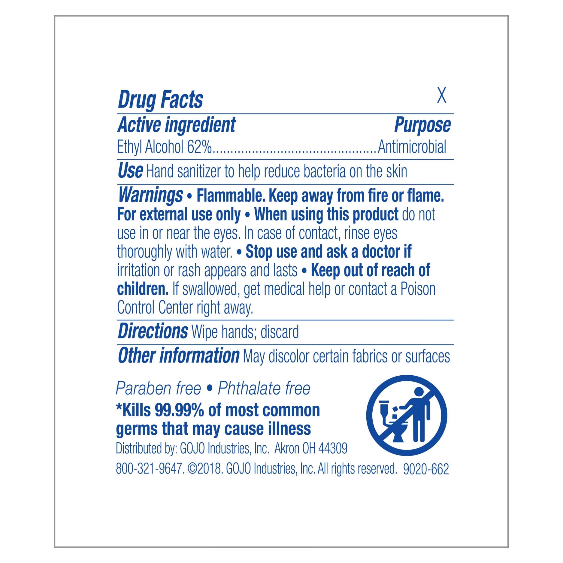 Purell Hand Sanitizing Wipe, Scented, 5 x 7 Inch - Image 2