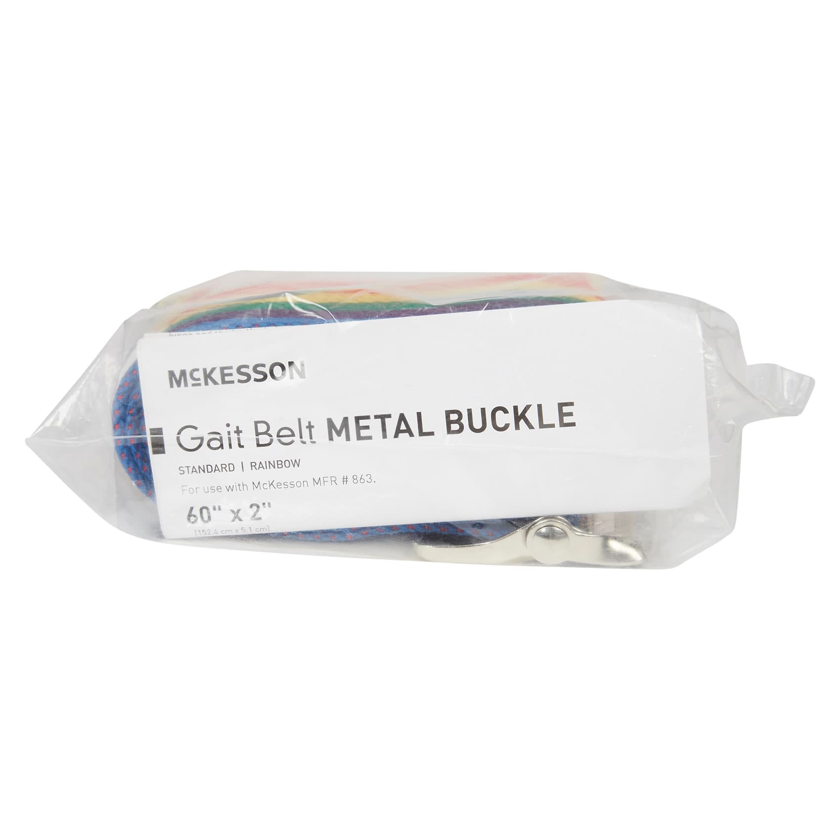 McKesson Select Gait Belt, Rainbow And Fiesta Pattern, 60" Length