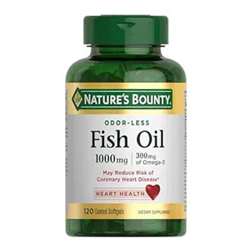 Nature's Bounty Omega-3 Fish Oil Odorless, 1000 mg - Bottle of 120