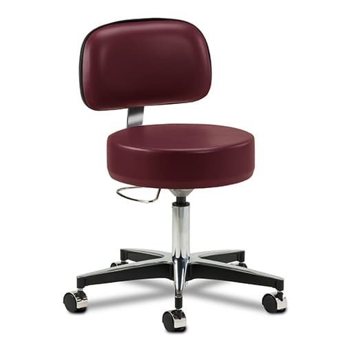 Clinton 5-Leg Black Accented Aluminum Base Stool - Image 1