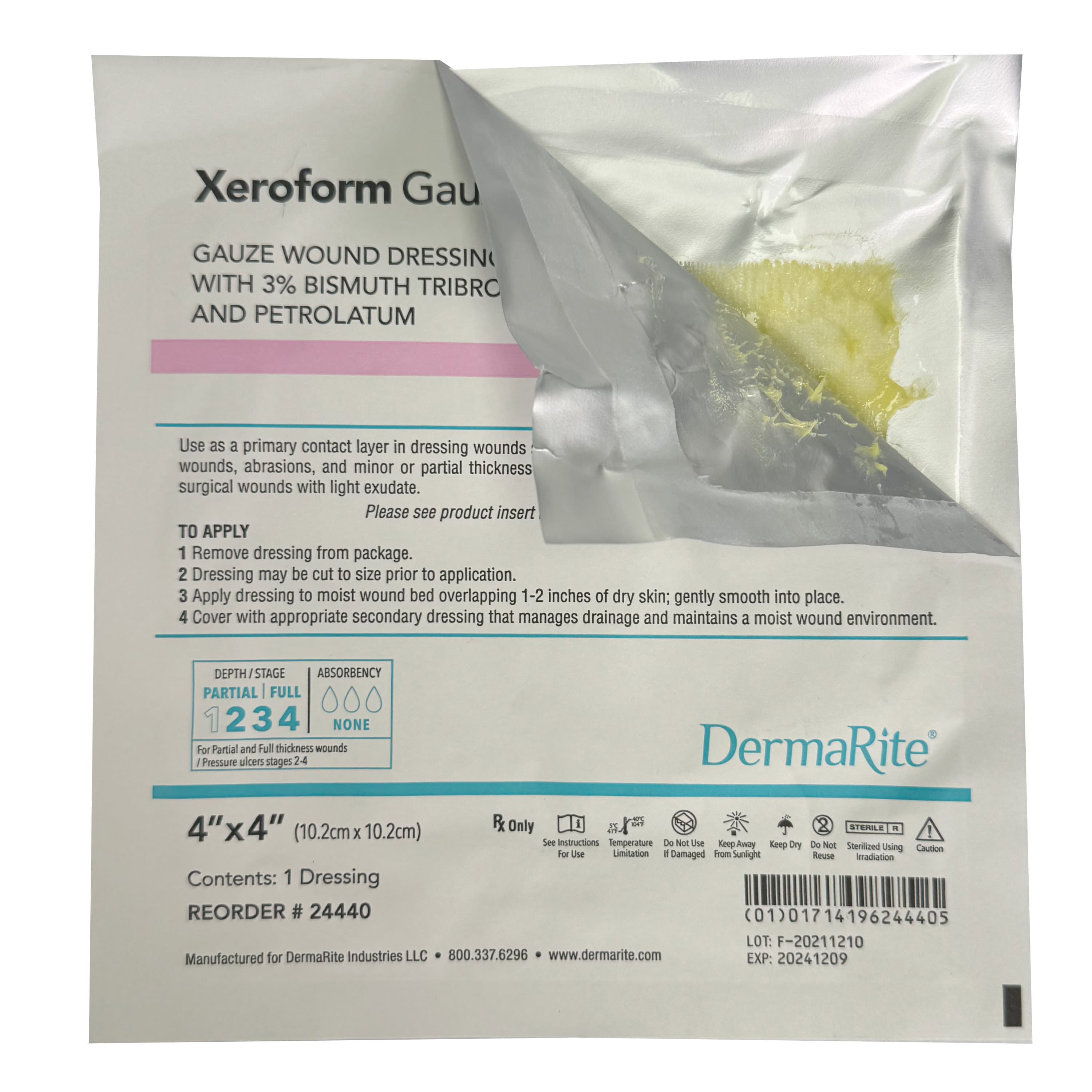 Dermarite Xeroform Petrolatum Impregnated Gauze Dressing - Image 5