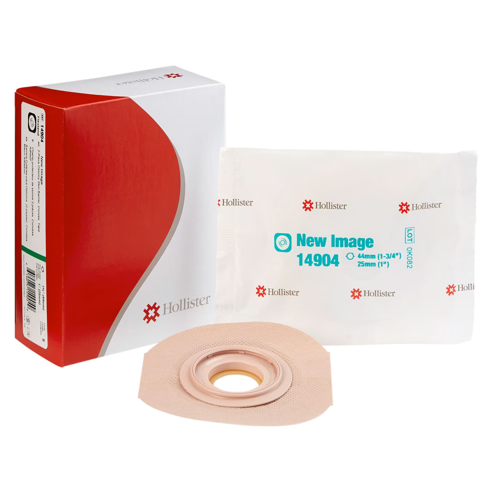 New Image Flextend Skin Barrier, 1 Inch Stoma, 1-3/4 Inch Flange - Box of 5 - Image 1