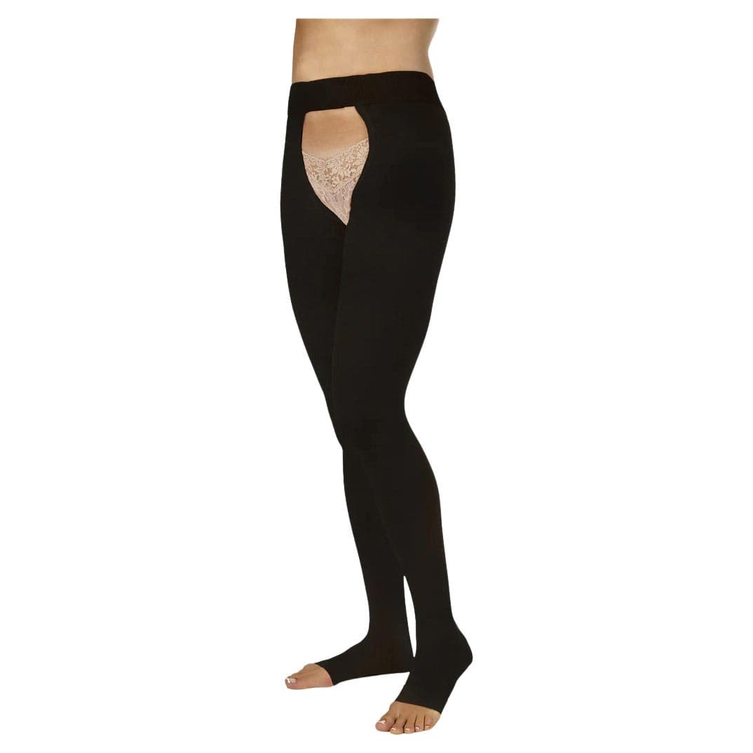 Jobst Relief Chap-Style Compression Stocking, Both Legs, 20-30mmHg, Small, Black - Pair - Image 1