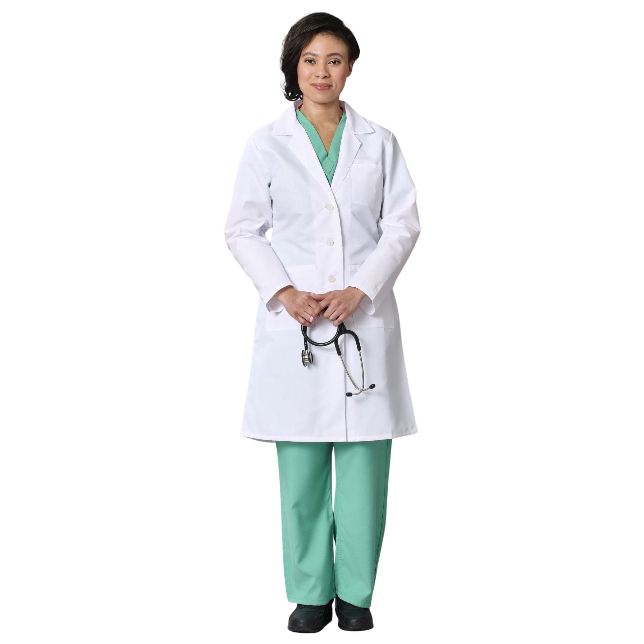 Medline Propel Women's 4-Pocket Full-Length Lab Coat, 2XLarge - Each - Image 1