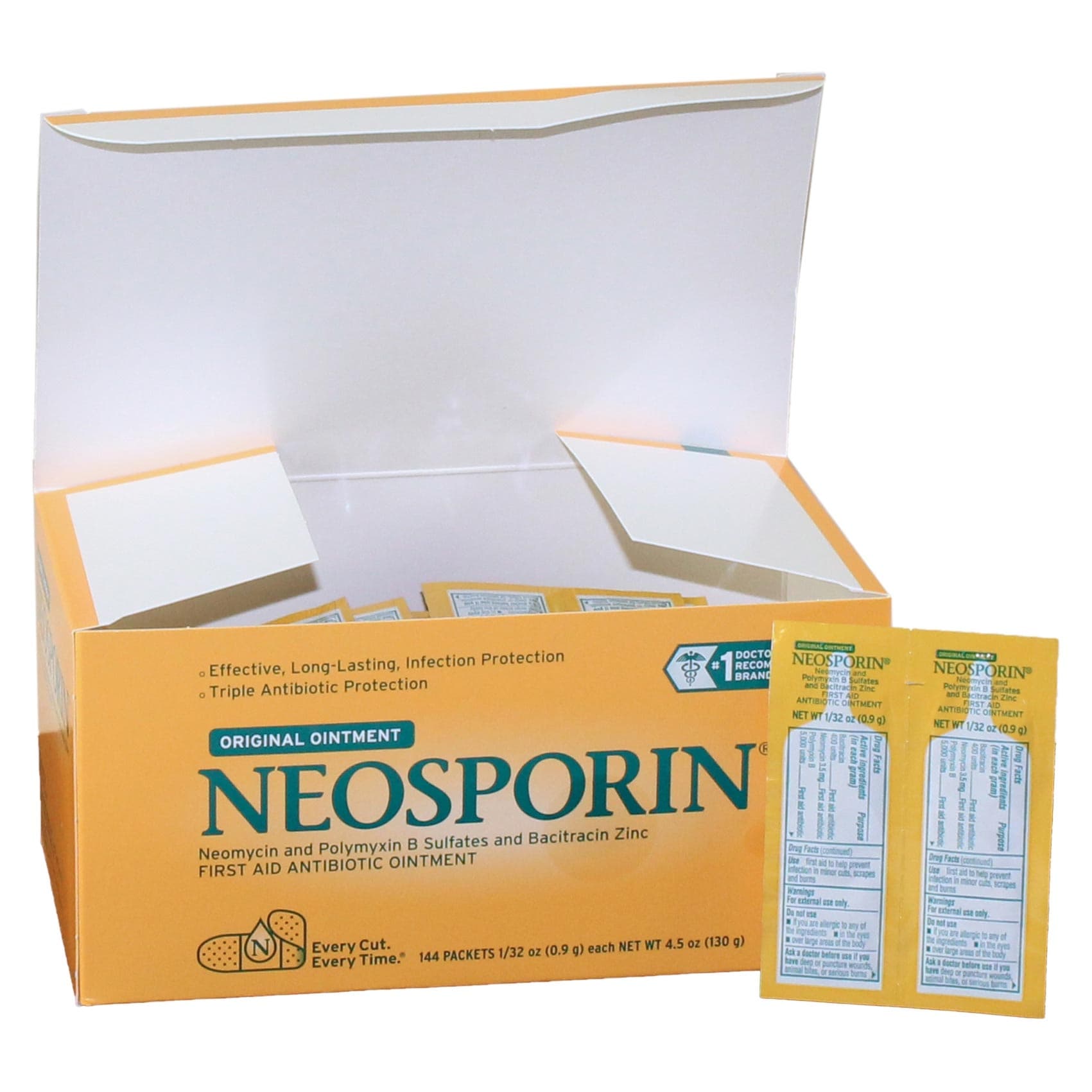 Neosporin First Aid Antibiotic Ointment, 0.9 Gram - Box of 144 - Image 1