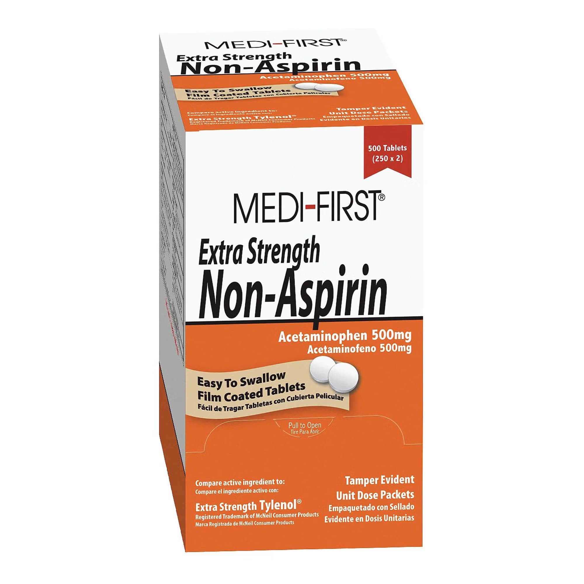 Medi-First Acetaminophen Pain and Fever Reliever Tablet - Box of 250 - Image 2