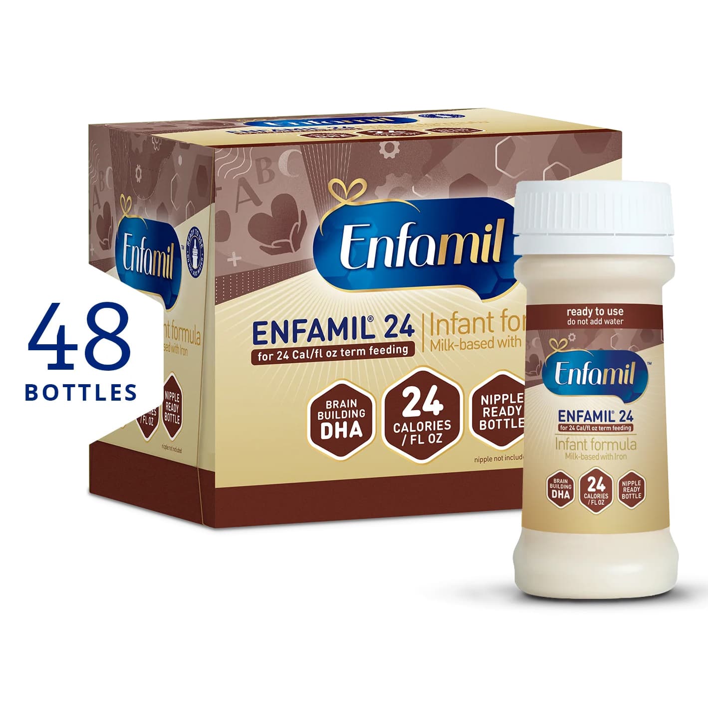Enfamil 24 Ready-To-Use Infant Formula, 2 oz - Case of 48 - Image 1