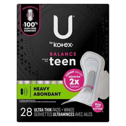 U by Kotex Supreme Ultrathin Heavy with Wing Pad - Package of 28 - Image 1