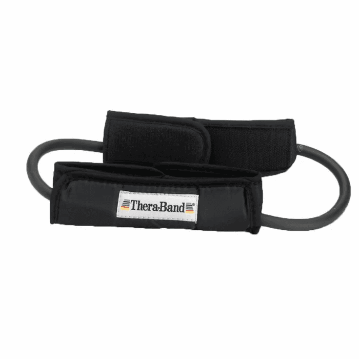 TheraBand Professional Resistance Tubing Loop with Padded Cuffs, Black, Special Advanced - Image 1