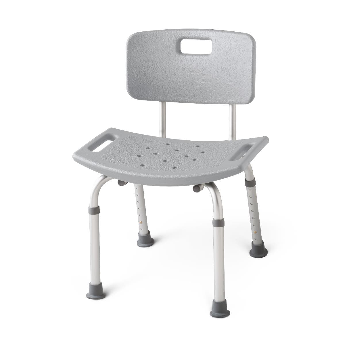 Medline Deluxe Aluminum Shower Chair with Back, 400 lb - Case of 2 - Image 1