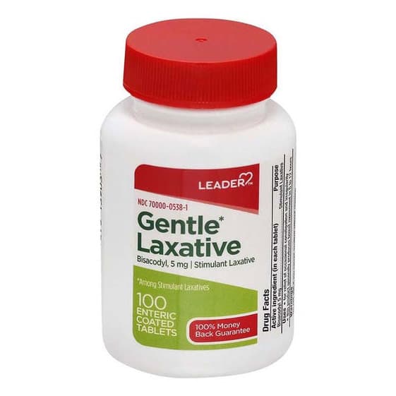 Leader Gentle Laxative, Bisacodyl USP, Enteric Coated Tablets, 5 mg - Image 3