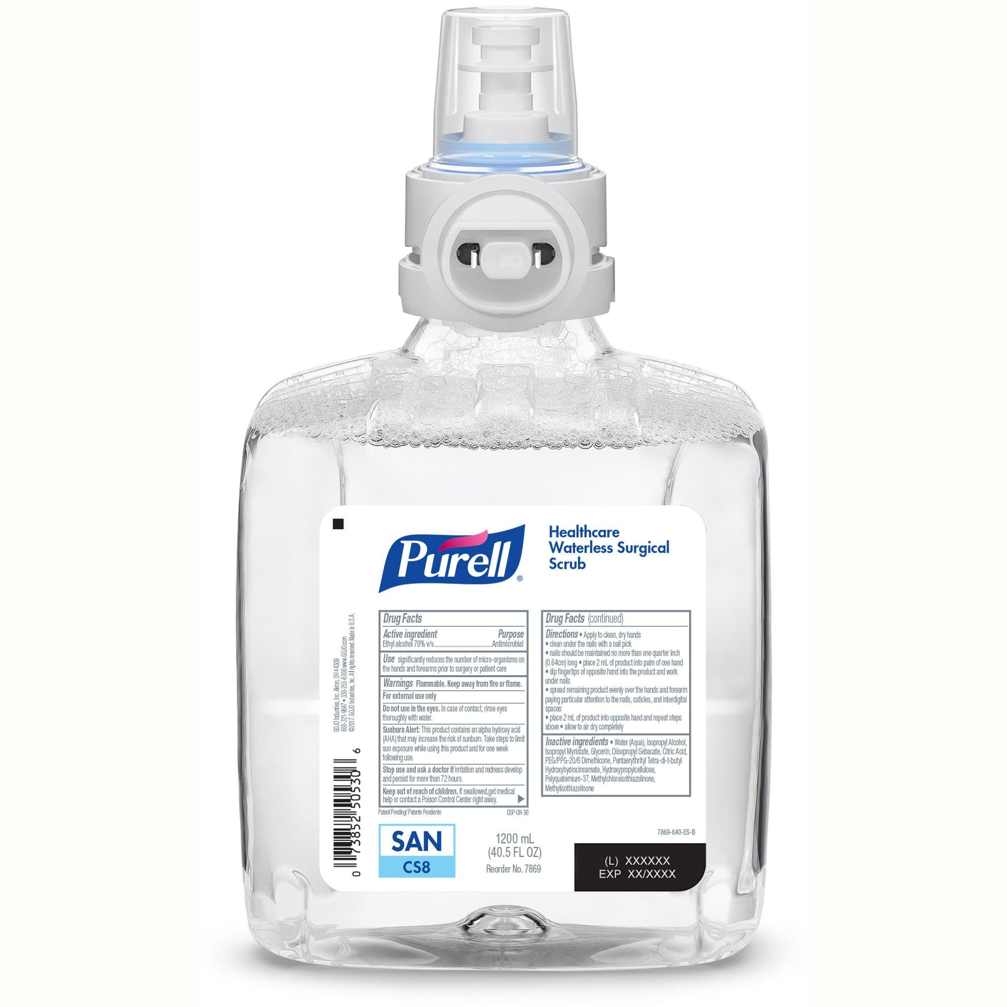 Purell Waterless Surgical Scrub Gel Refill for CS8 Dispenser, 1200 ml - Case of 2 - Image 1