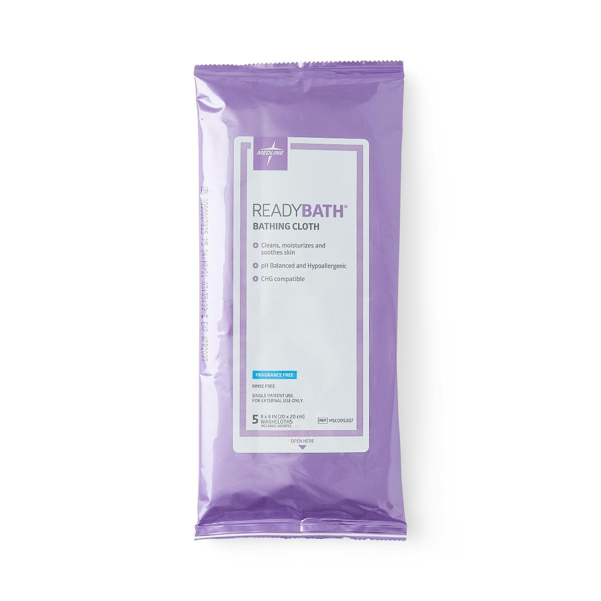 Readybath Total Body Cleansing Standard Weight Washcloths, Unscented - Package of 5 - Image 1