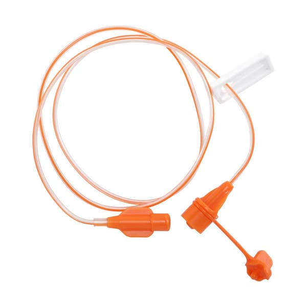 NeoConnect ENFit Extension Set with Slide Tubing Clamp, 48 Inch, Orange - Package of 50 - Image 1