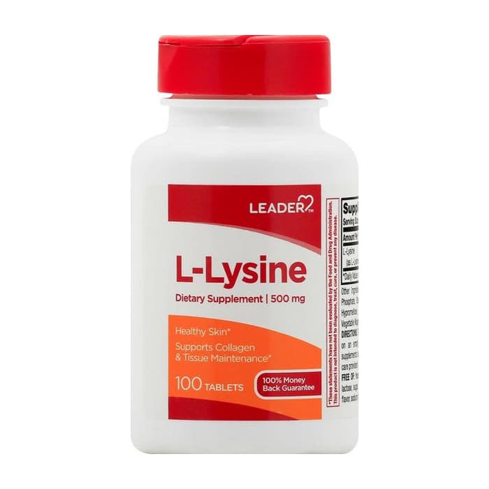 Leader L-Lysine Tablets, 500 mg - Bottle of 100 - Image 2