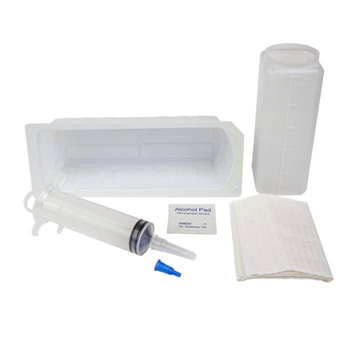 Dynarex Urological Irrigation Tray with 60 mL Piston Syringe - Case of 20 - Image 1