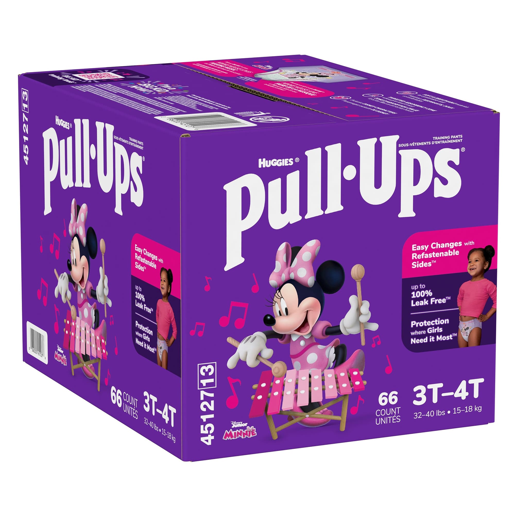 Pull-Ups Potty Training Pants For Girls, 3T-4T - Box of 66 - Image 1
