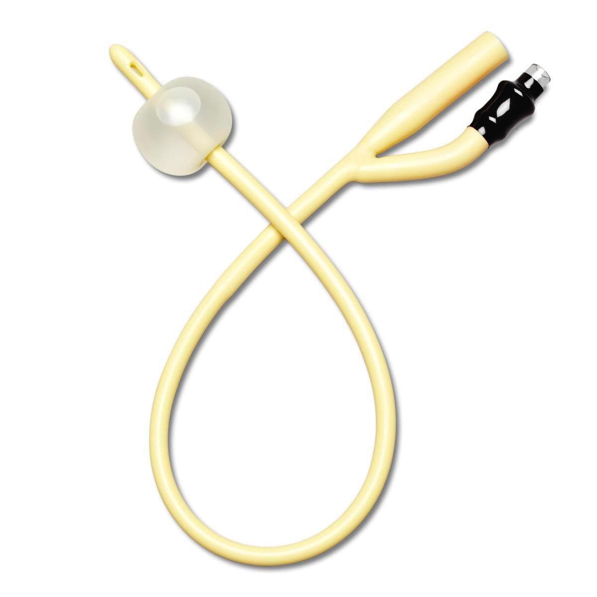 Medline 2-Way Silicone-Elastomer Coated Latex Foley Catheters, 10mL, 30 Fr - Case of 12 - Image 1