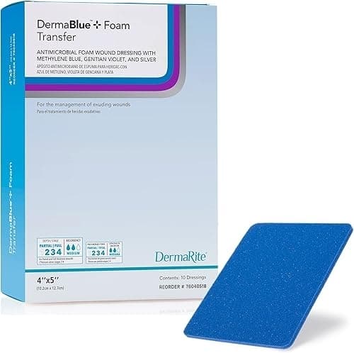 DermaBlue+ Foam Transfer Silver Antimicrobial Foam Wound Dressing - Image 4