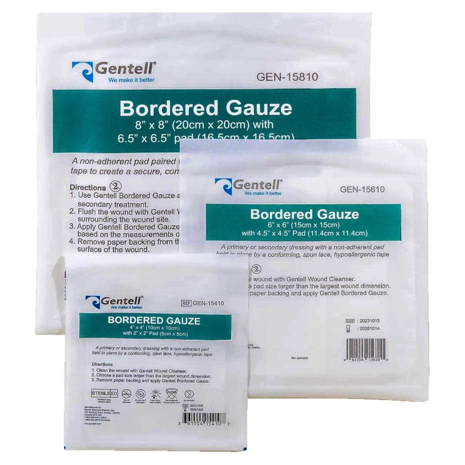 Gentell Bordered Gauze Dressing - Image 1