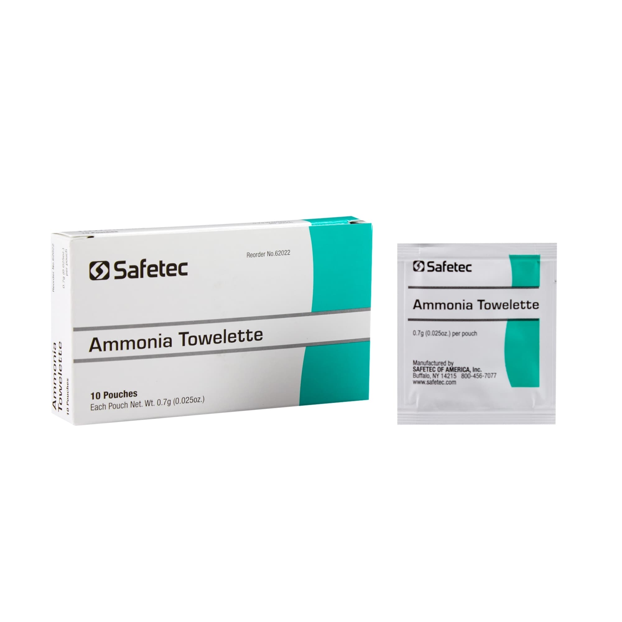Safetec of America Ammonia Inhalant Towelettes - Box of 10 - Image 1