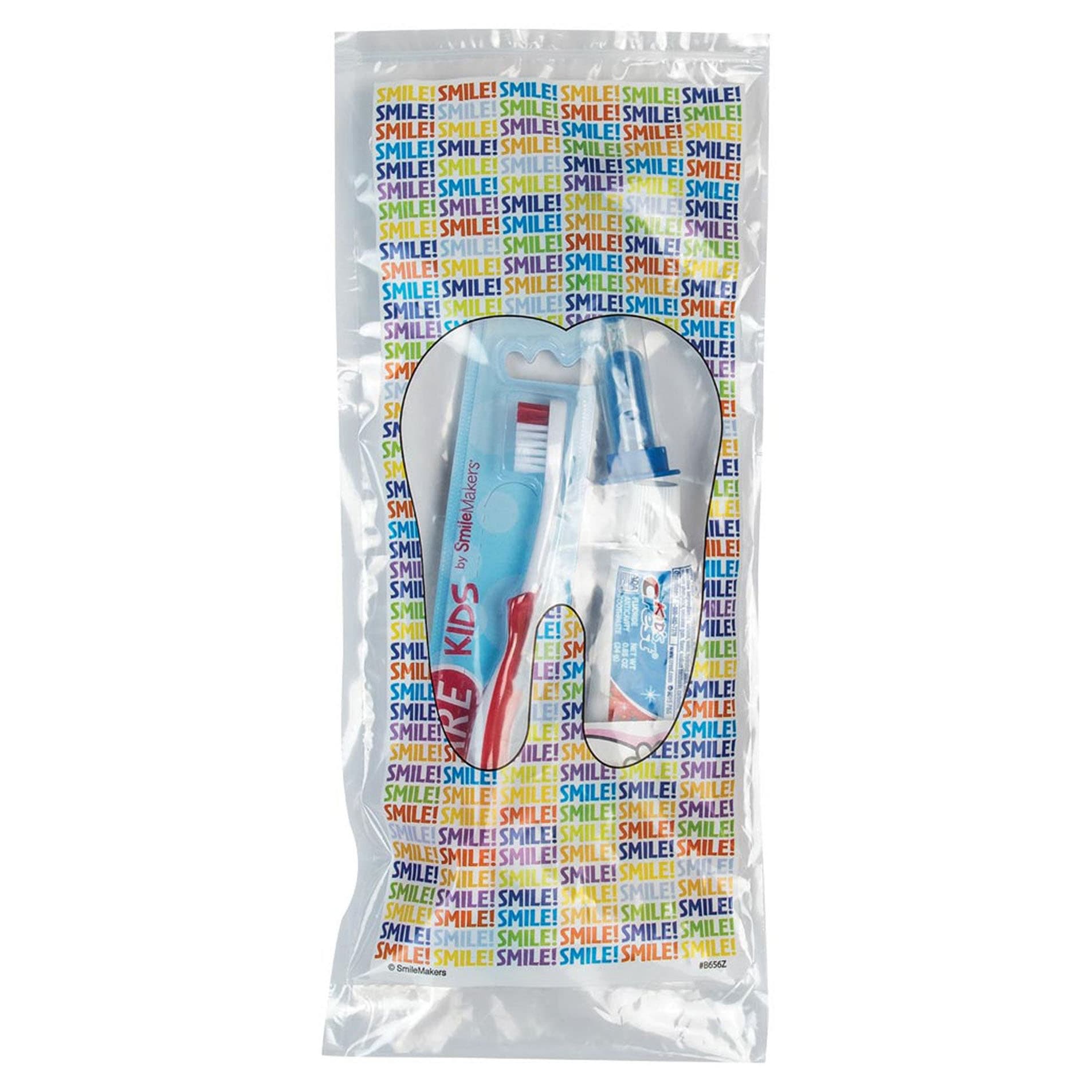 SmileCare Youth Smile! Premium Zippered Bag Dental Kits - Box of 72 - Image 2