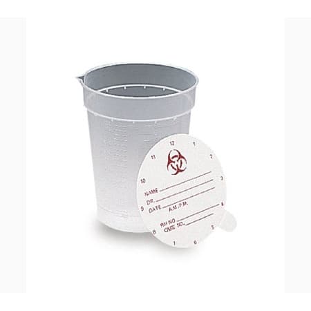 Vollrath Graduated Specimen Container, Transparent, 30 x 36 Inch