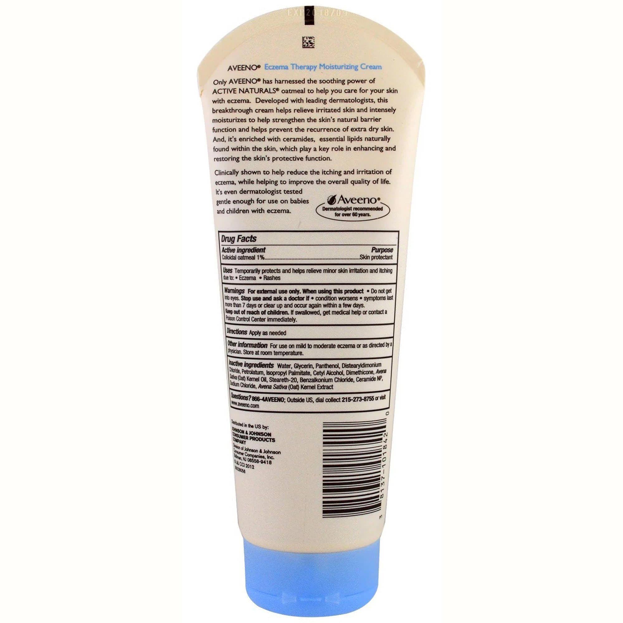 Aveeno Active Naturals Eczema Therapy Hand and Body Moisturizer Cream, 7.3 oz - Image 2